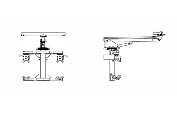 This paraphet mounted machine system can be used , where applicable,when there is not enough space to make a track rail or L-Guide on the roof of the building. in this case, the paraphet should be
strong enough.