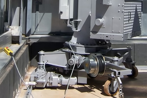 The Machine performs its movements with the help of L- guides manufactured from angles laid on the building terrace.  